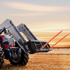 VEVOR 49″ Hay Spear Bale Spears Skid Steer Loader Tractor Attachment 3000lbs