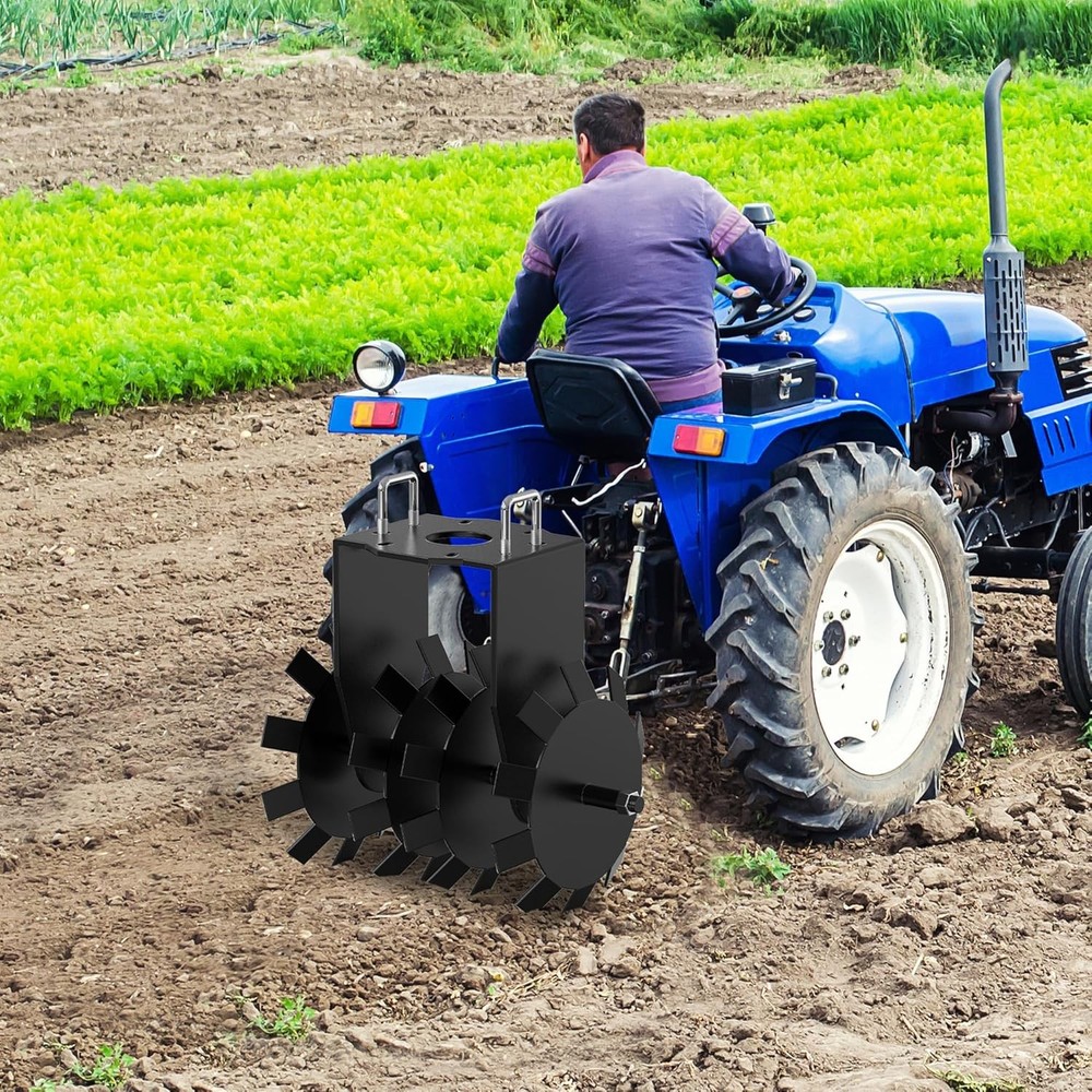 32″ Heavy Duty Disc Harrow with Adjustable Height and Universal 2 Inch Hitches