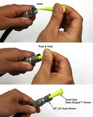 Mess Stopper Universal Rubber Hydraulic Line Oil Fluid Service Plug Cap Kit