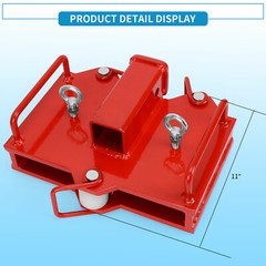 2″ Forklift Hitch Receiver Dual Pallet Forks Trailer Towing Adapter Attachment