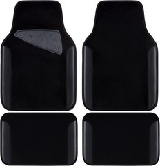 CAR PASS Waterproof Universal Fit Car Floor Mats, Faux Leather Car Carpet Mats,