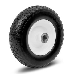 MaxxHaul 12″ Flat-Free Solid Polyurethane 1 Count (Pack of 1), Black