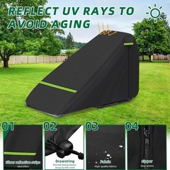Mini Open Cab Skid Steer Cover 600D Sun Rain Snow UV Protection Full Skid Steer