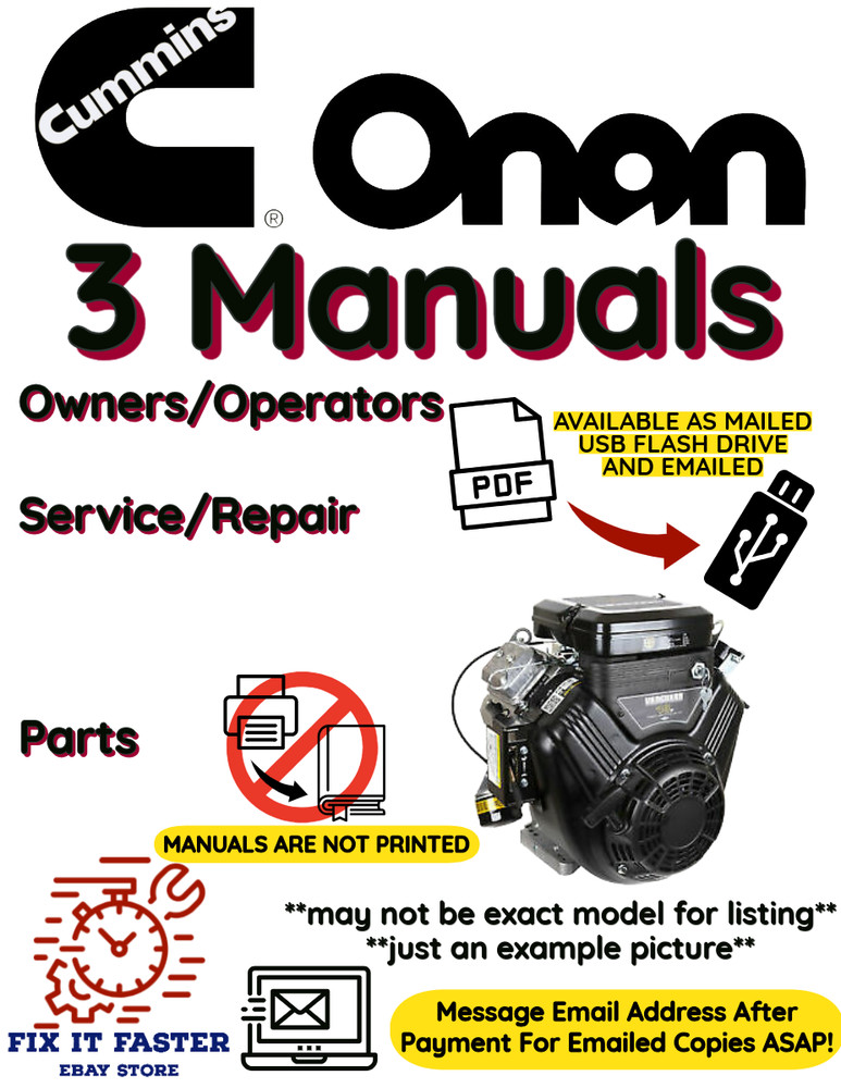 ONAN P216G ENGINE MANUAL SERVICE REPAIR SHOP PARTS OWNER PDF ON USB