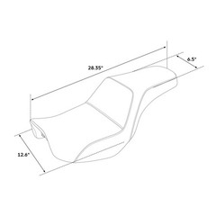 Motorcycle 2-Up Rider Passenger Seat For Street Bob FXDB 06-17 Red Stitching