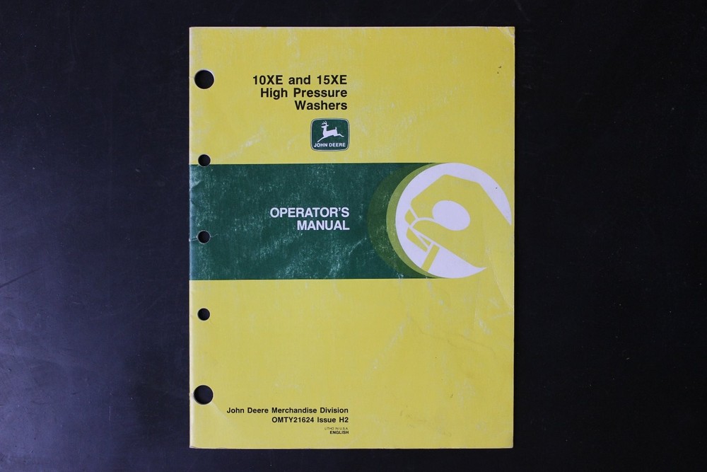 John Deere 10XE 15XE High Pressure Washers Operator’s Manual OMTY21614 English