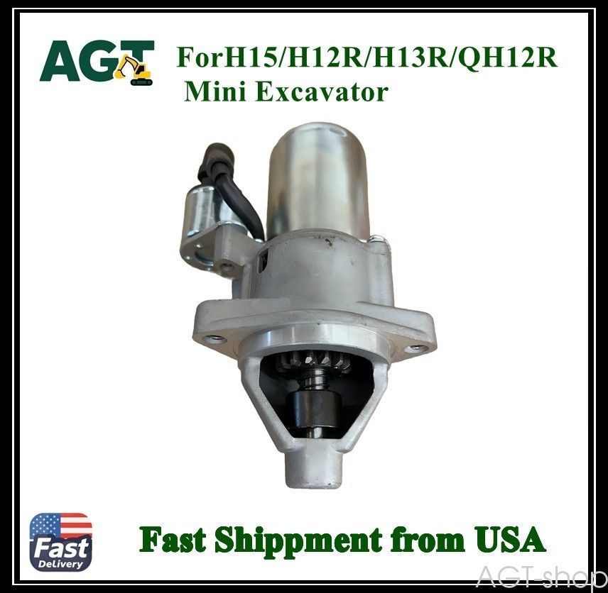 AGT RATO Engine Starter Motor for H15/H12R/H13R/QH12R Mini Excavator