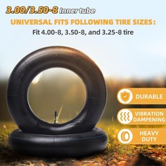 2 Pack 3.00/3.50-8 Replacement Inner Tubes with TR4 Valve 3.00/3.50-8(TR-4)
