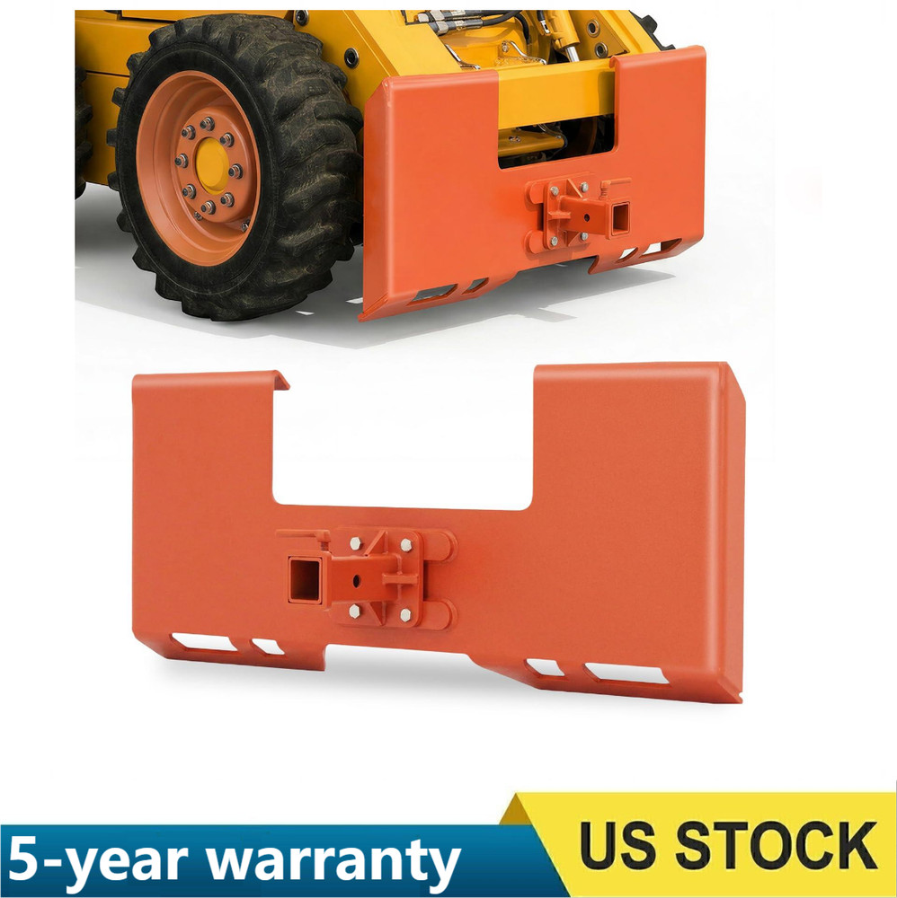 3/8″ Thick Skid Steer Mount Plate 3000LBS Capacity w/2″ Removable Hitch Receiver