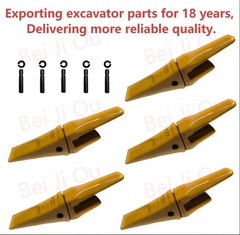 119-3204 CAT Style J200 Backhoe Bucket Shanks & 1U3202 Dirt Teeth with Pins -5PK