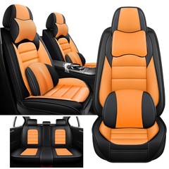 5 Seat Covers Full Deluxe for Impala 2000-2020 Black Orange