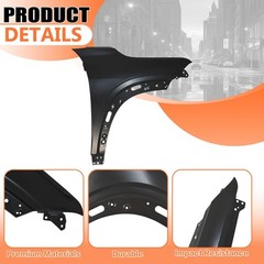 Black Painted Steel Front Fender Right Passenger 2024 2025 Chevy Trax 42851579