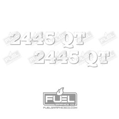2445 QT Bush Hog Rotary Cutter Mower Premium Vinyl Decal – 10″ wide x 2.1″ tall