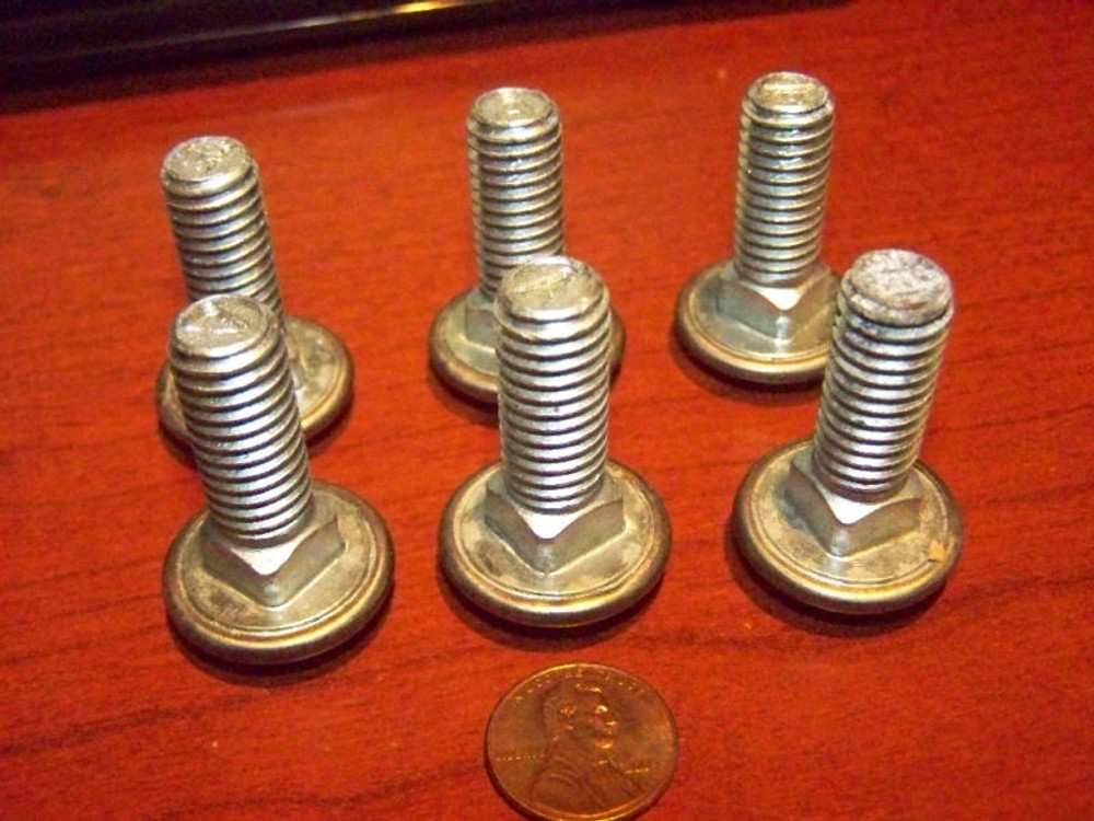 7/16 14 x 1 1/4 classic car bumper bolts 6 pc stainless vintage auto parts