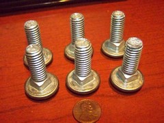 7/16 14 x 1 1/4 classic car bumper bolts 6 pc stainless vintage auto parts