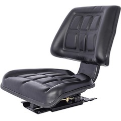 Tractor Seat Backrest Black Slide Track Steel PVC Compact Mower Lawn Replacement