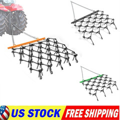 Drag Harrow for ATV UTV Tractor, 4×4 ft & 5×4.5 ft, 3/8″ 1/2″ Teeth, Tow Behind
