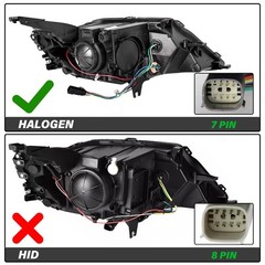2014-2020 Chevy Impala Halogen Headlight Assembly Projector OE Style Pair