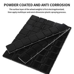 1/4oz, 0.25oz, Black, Adhesive Stick on Wheel Weights, EasyPeel Type,black