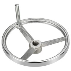 200mm 8″ Rotary Handwheel Silver for Lathes Cast Iron Chrome Plated with Handle