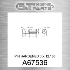 A67536 PIN HARDENED 3 X 12.188 fits JOHN DEERE (Surplus Open Box)