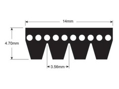 Multi-Rib Serpentine Belt 4PK990 for Case IH, Ford, New Holland Tractors