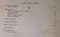 GLEANER MODEL F COMBINE SERVICE SHOP REPAIR WORKSHOP MANUAL