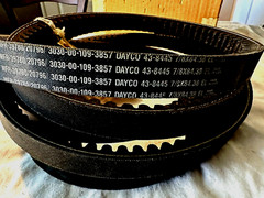 DAYCO NOS BELTS PN43-8445 FOR CATERPILLAR D7E NSN 3030-00-109-3857