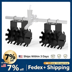 32″ ATV/UTV Tow Behind Disc Harrow, Heavy Duty Tiller Plow w/ 2″ Receiver Hitch