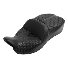 Motorcycle Hammock Passenger Seat 2-Up One-Piece Black FLHX FLHT 2009-2023