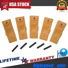 5 Set X156L Excavator Bucket Teeth with 156LPN Pins Fit Hensley X156