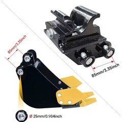 200mm Bucket & Quick Hitch, For 0.8-2Ton Mini Excavators, Free Shipping