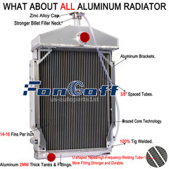 3Row Aluminum Radiator For International Farmall 504 Tractor #377090R92 Fongoff