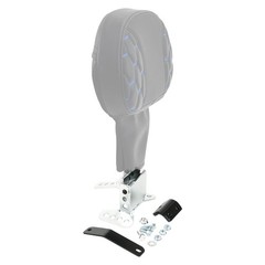 Low Profile Rider Backrest Pad Sissy Bar Hexagon Harley Touring 09-24 Black Blue