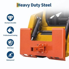 3/8″ Thick Skid Steer Mount Plate 3000LBS Capacity w/2″ Removable Hitch Receiver