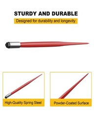 49″ Hay Spear 4500lbs Capacity Quick Attach Square Bale Spike + 2 Stabilizer Spe