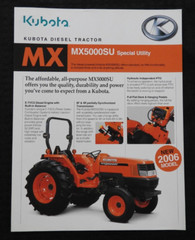 (2) 2006 GENUINE KUBOTA MX5000SU TRACTOR “SPECIFICATIONS” SALES BROCHURES