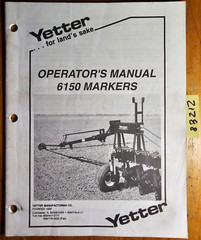 Yetter 6150 Marker Owner’s Operator’s & Parts Manual 2565-376 10/96