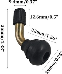 4Pcs Valve Stem Bent 45 Degree Angled, Brass Wheel Valve Stems, Sna Size: 4pcs