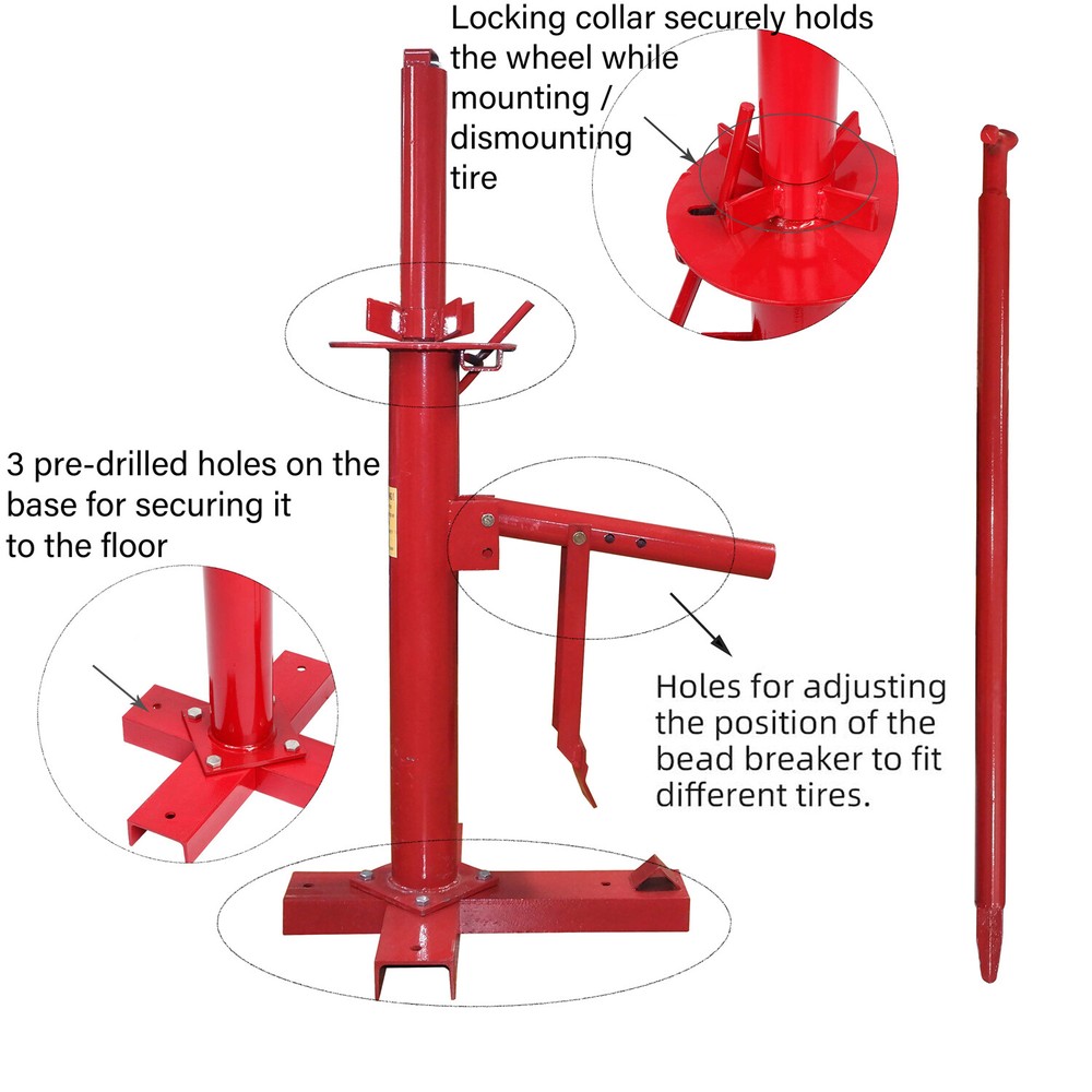 Manual Portable Hand Tire Changer Bead Breaker Tool Mounting Home Shop Auto NEW