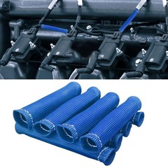8PCS Spark Plug Wire Heat Shield Sleeve, 1500° 6.17 x 1.10 inches, Blue