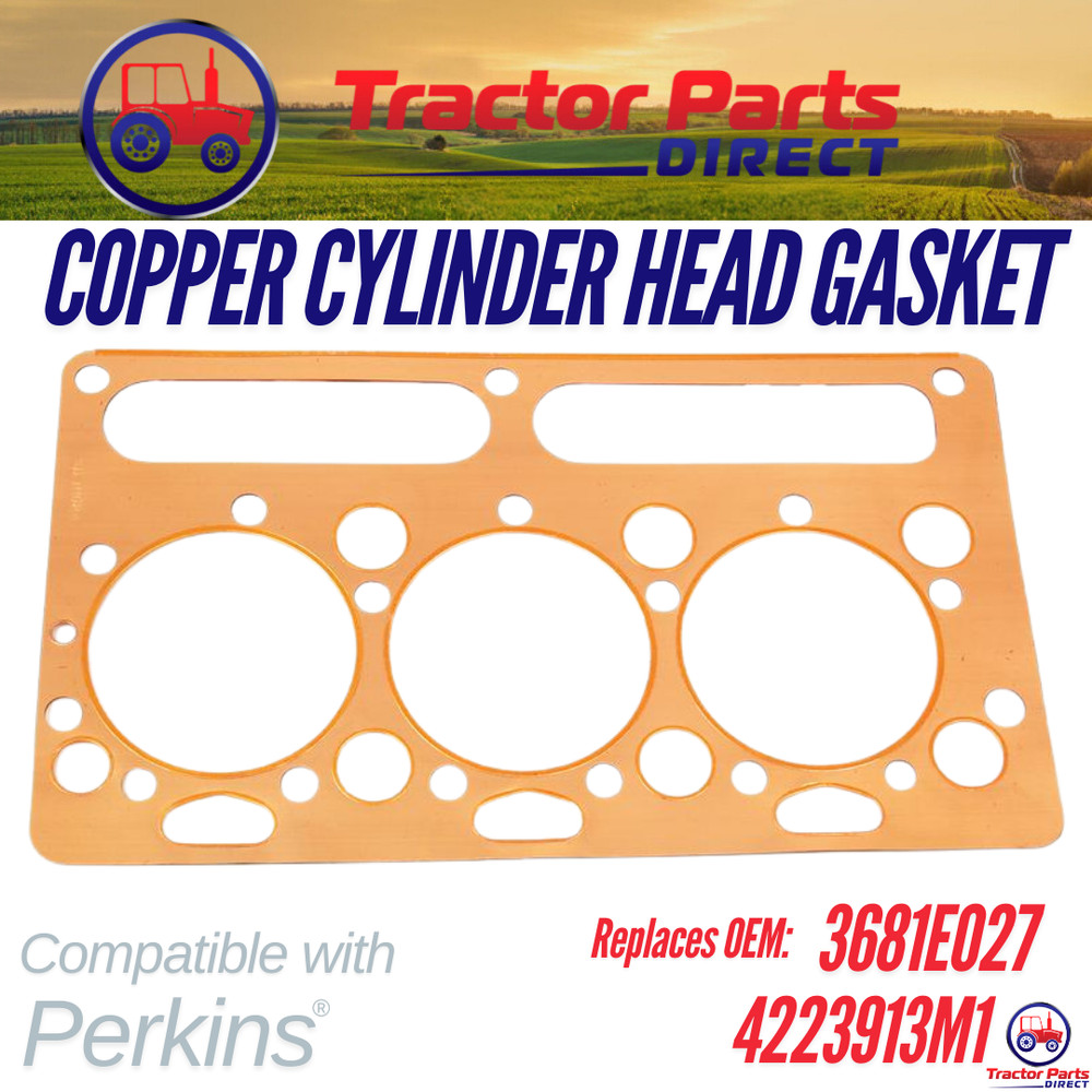 COPPER HEAD GASKET comp w Perkins® AG3.152, AD3.152, AT3.152.4 REPLC: 3681E027