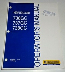 New Holland 736GC 737GC 738GC Rotary Cutter Mower Operators Manual 12/08 NH OEM!