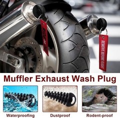 2 PSC Muffler Wash Plug, 0.6″-1.5″ Dirt Bike Exhaust Plug, Red+Black+White