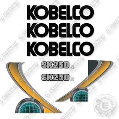 Fits Kobelco SK250LC-10 Decal Kit Excavator – 7 YEAR OUTDOOR 3M VINYL!