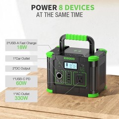 All-Round 330W 288.6Wh Portable Power Station Charger Generator Battery NEW