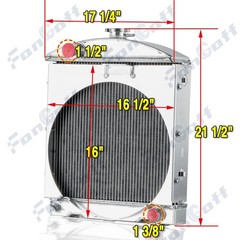 4 Rows Aluminum Radiator For Case-IH B275 B-414 424 444 354 364 FonGoff#