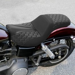 Seat Cushion Rider Driver Passenger Seat Harley Dyna Street Bob Wide Glide Black