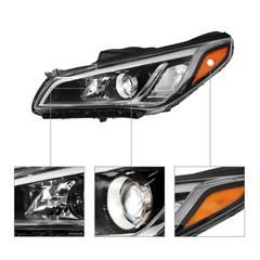 Halogen Headlight Assembly 2015-2017 Sonata Driver Side w/o LED DRL HY2502183