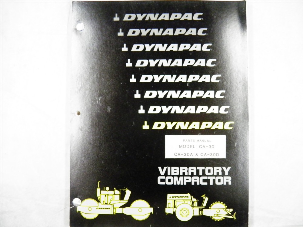 DYNAPAC CA 30 A D VIBRATORY COMPACTOR PARTS MANUAL